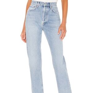 Agolde Women's Light Blue Straight Leg Jeans